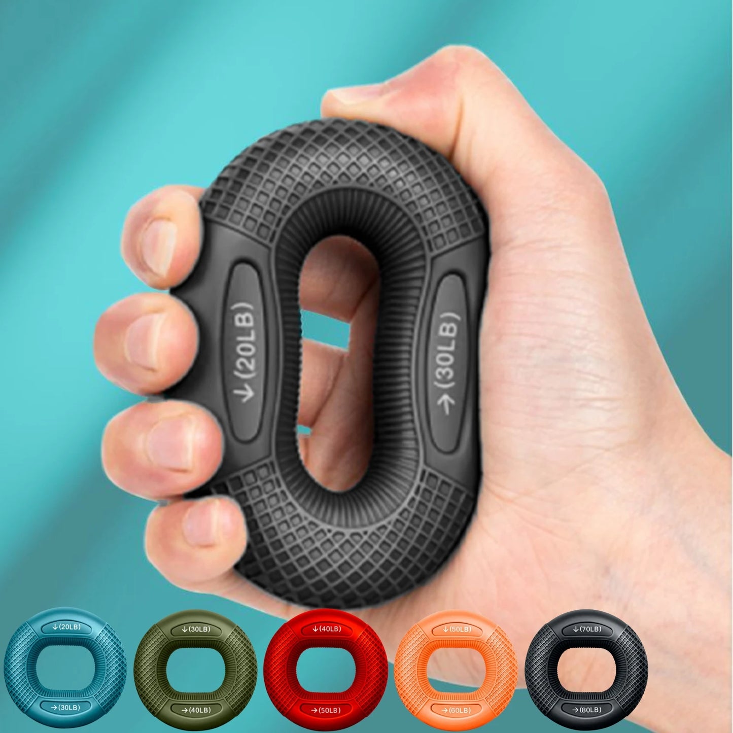 Silicone Finger Gripper Ring – Hand Muscle Strengthener & Wrist Trainer for Grip, Rehab, Carpal Expansion & Fitness Workouts