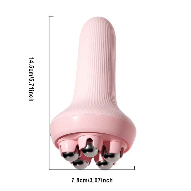 360° Steel Ball Handheld Massage Roller | Full-Body Muscle Relaxation Tool for Thigh, Shoulder & Back