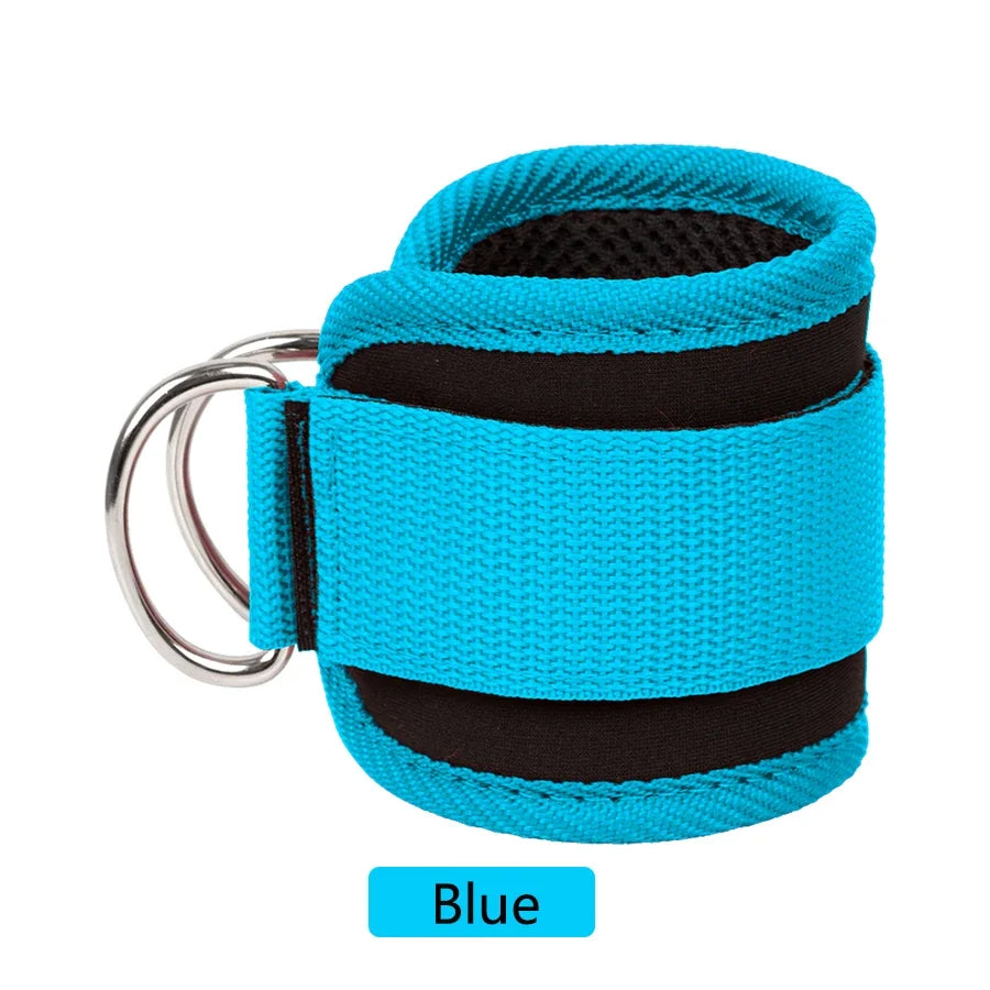 Adjustable Fitness Ankle Straps with D-Ring – Gym Leg Workout Cuffs for Cable Machines, Abductor & Glute Training