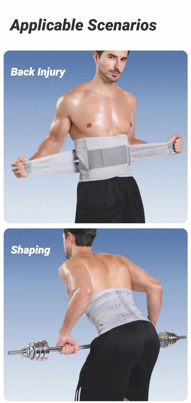 Adjustable Back Support Belt – Lumbar Brace for Lower Back Pain Relief, Spine Support, Fitness Waist Trainer for Men & Women