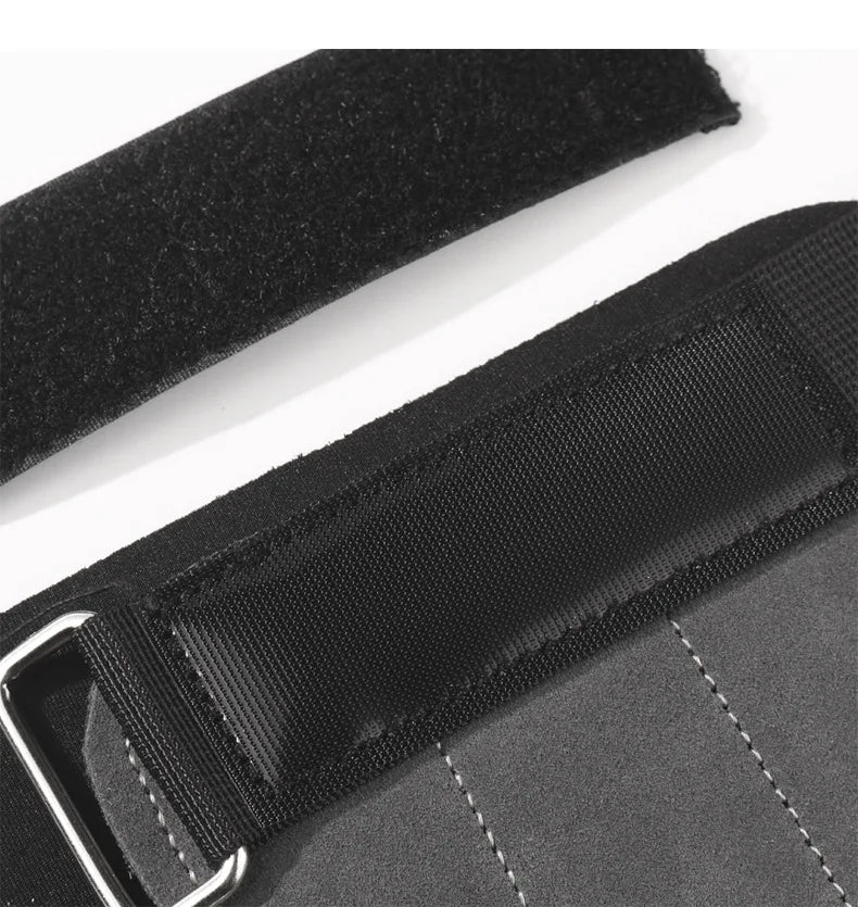 2Pcs Cowhide Leather Gym Grips – Anti-Skid Weightlifting Pads for Deadlifts, Palm Protection & Power Training