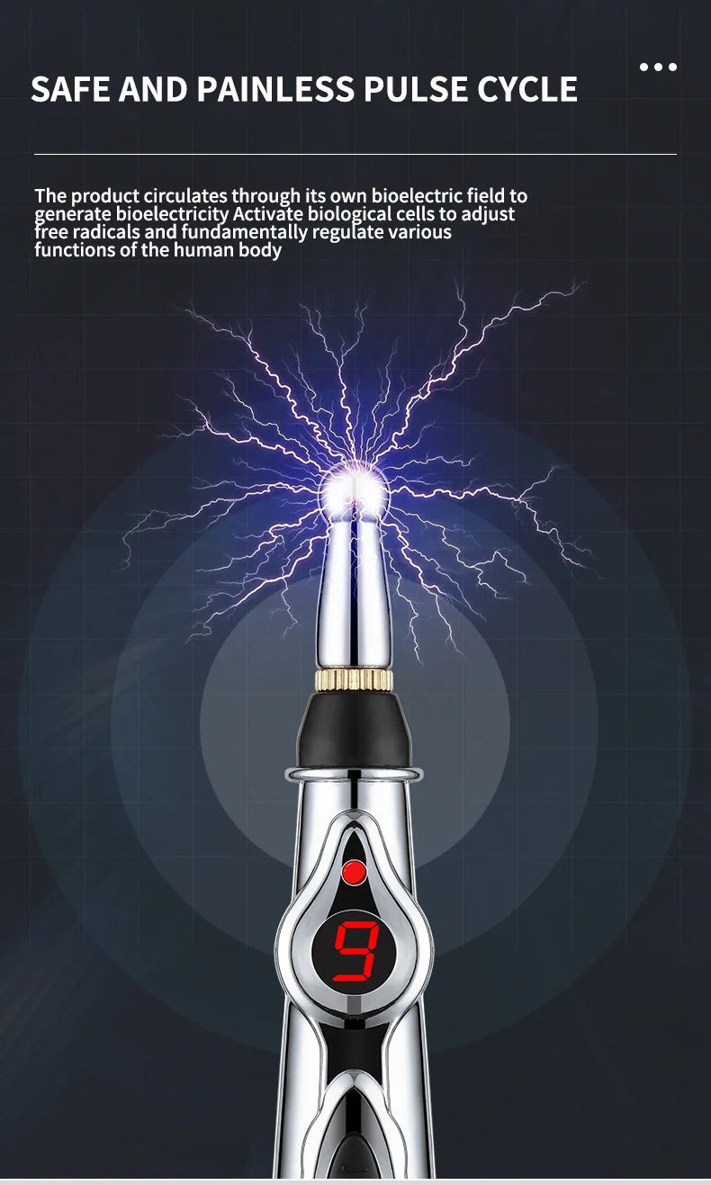 Electronic Acupuncture Pen – Meridian Energy Massage Point Stimulator for Pain Relief & Muscle Therapy