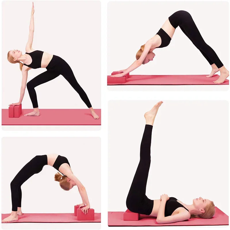 1PC EVA Yoga Block Pilates Brick – Non-Slip Foam Support for Stretching, Balance & Flexibility – Fitness Home Exercise Equipment