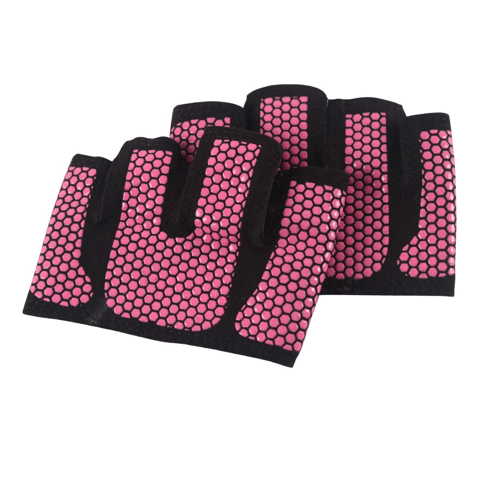 Half Finger Gym Gloves for Men & Women – Anti-Slip Silicone Workout Gloves for Weight Lifting, Pull-Ups & Hand Protection