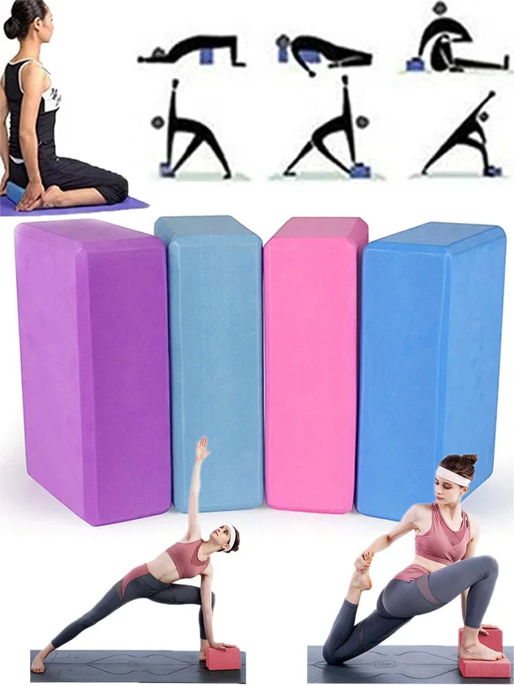 1PC EVA Yoga Block Pilates Brick – Non-Slip Foam Support for Stretching, Balance & Flexibility – Fitness Home Exercise Equipment