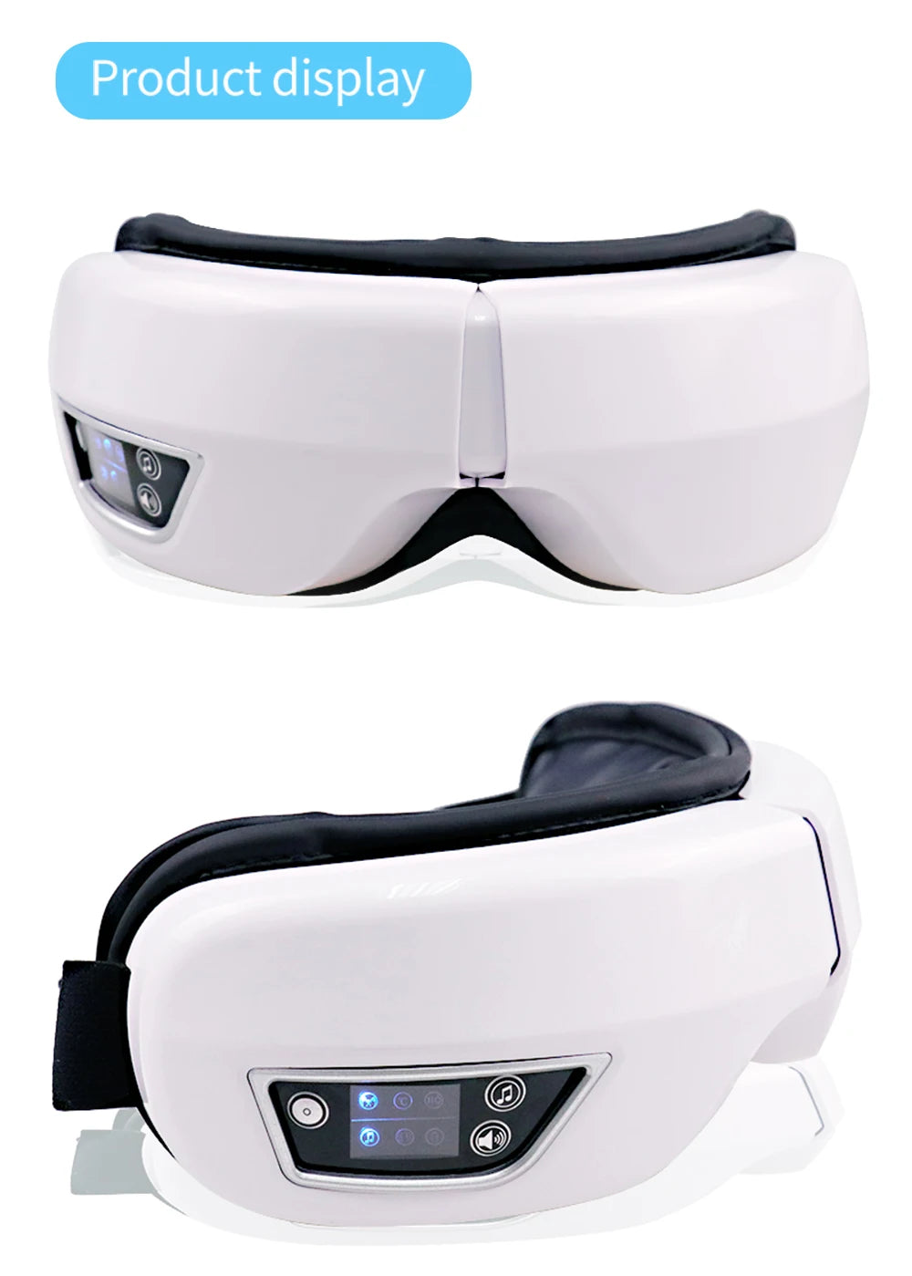 6D Smart Eye Massager – Vibration, Airbag Compression & Bluetooth Music for Fatigue Relief & Eye Relaxation