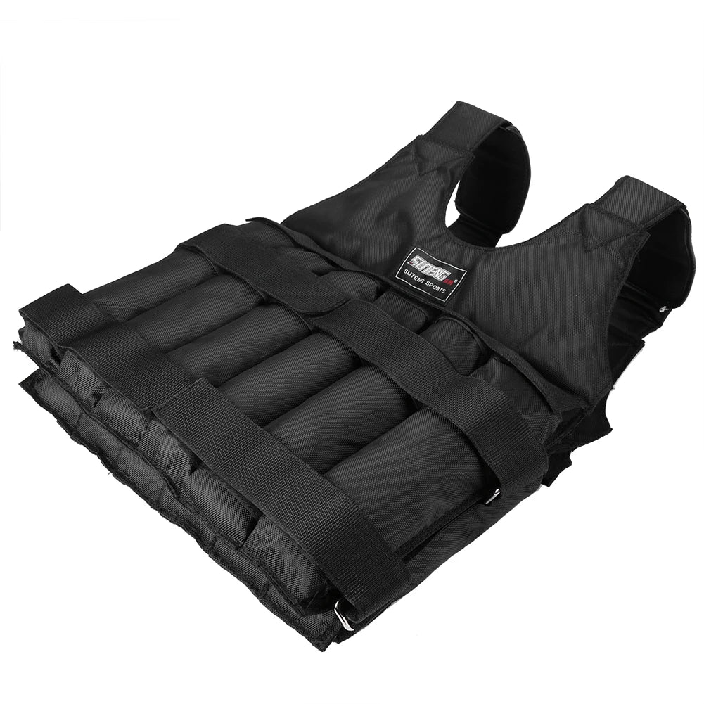 Adjustable Weight Training Vest (3kg–35kg) – Empty Fitness Jacket for Running, Workout & Strength Training