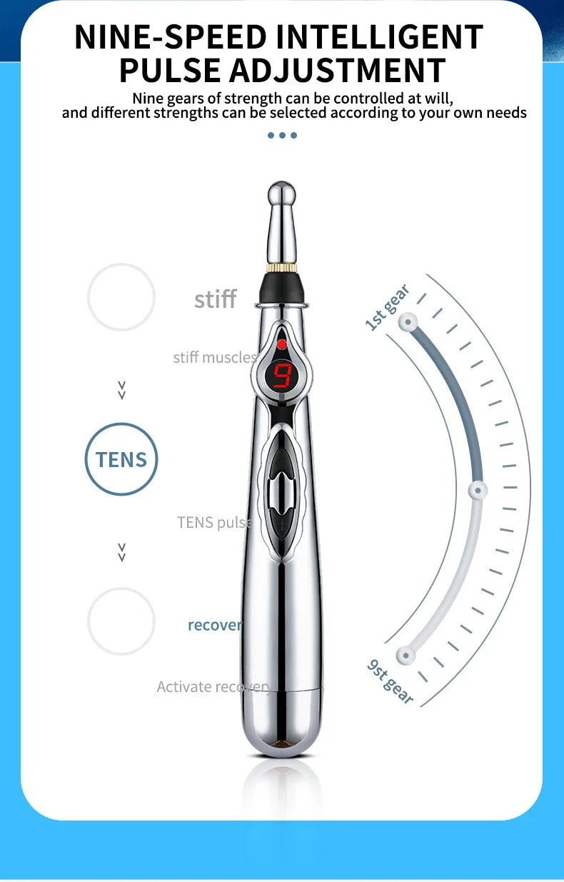 Electronic Acupuncture Pen – Meridian Energy Massage Point Stimulator for Pain Relief & Muscle Therapy
