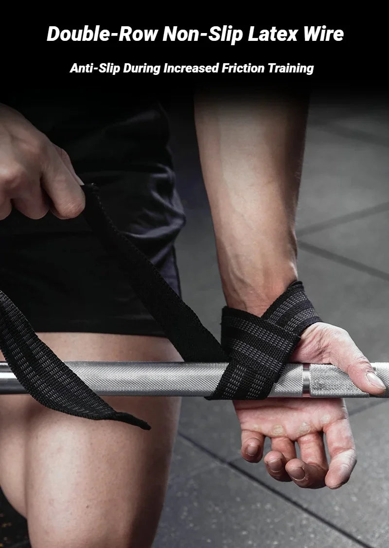 2Pcs Booster Grip Belts – Non-Slip Silicone Deadlift & Pull-Up Straps for Gym, Dumbbell, and Workout Support