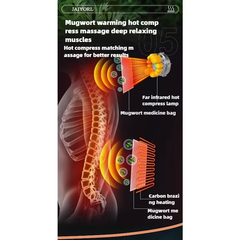 Electric Full Body Massage Mattress with Heat, Airbags, Kneading & Vibration for Full Relaxation