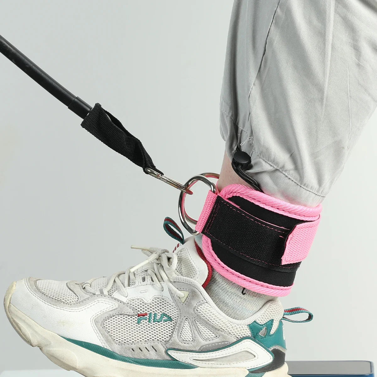 Adjustable Fitness Ankle Straps with D-Ring – Gym Leg Workout Cuffs for Cable Machines, Abductor & Glute Training