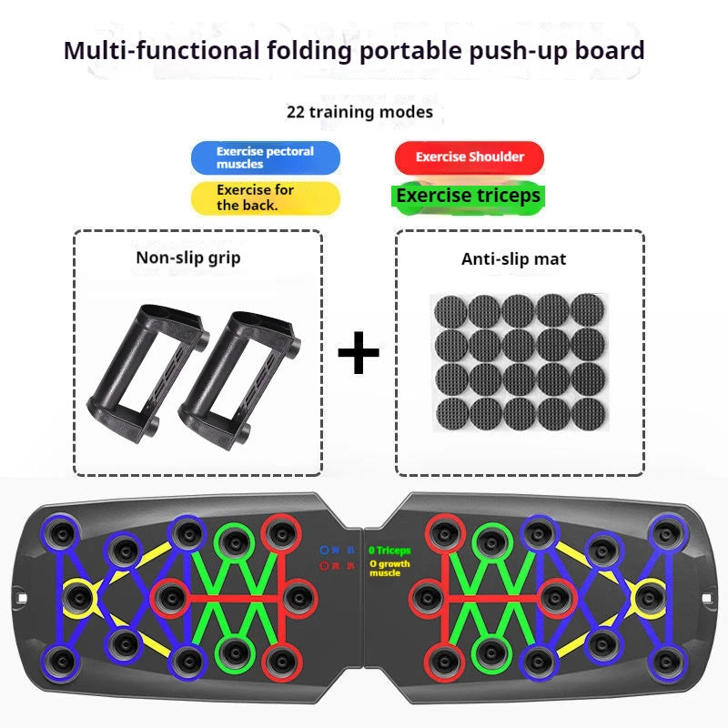 Foldable Push Up Board – Chest, Abs & Core Training | Portable Home Gym Fitness Equipment