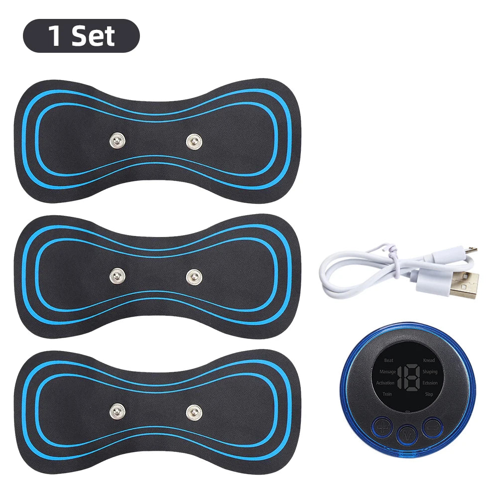 Electric EMS Neck Massager – Low Frequency Stimulator for Muscle Pain Relief, Back, Cervical, Calf, and Joint Therapy