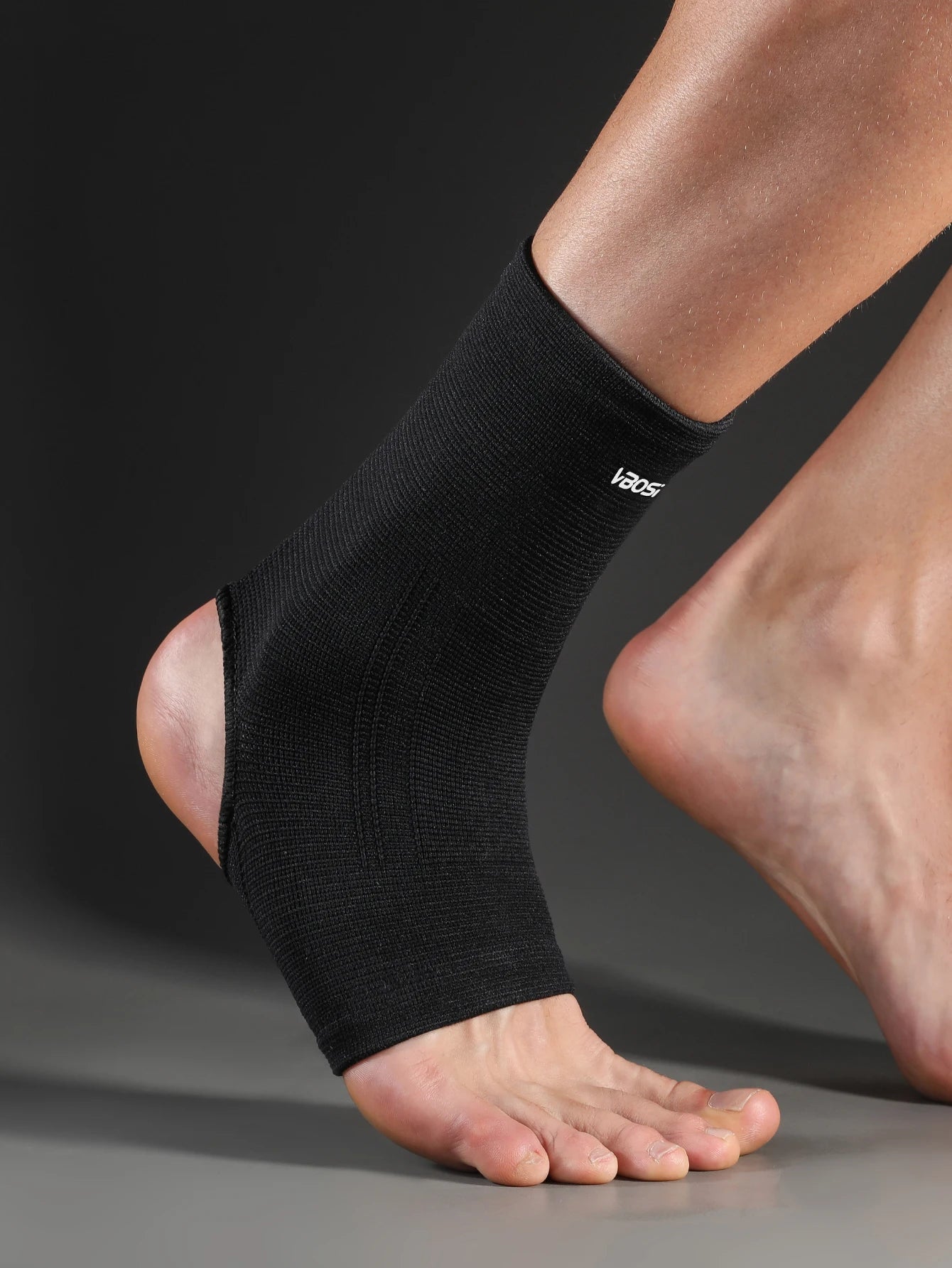 1 Pc Unisex Open Heel Ankle Support Sleeve – Elastic, Breathable Brace for Sports Injury Recovery & Joint Stability