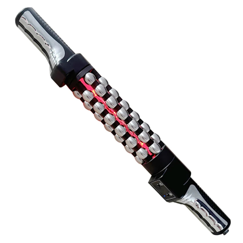 Red Light Heated Massage Roller | 360° Rotating Inner Ball Massager for Cellulite & Muscle Relief