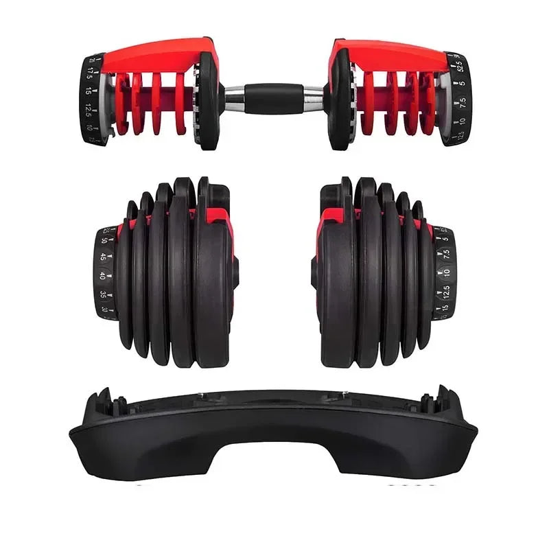 24KG Adjustable Dumbbell Set – Home Workout Fitness Equipment with Anti-Slip Handle for Full Body Training & Muscle Building