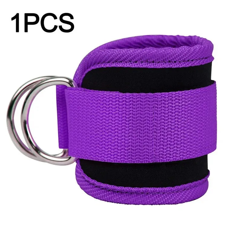 Padded Ankle Strap for Cable Machines – Double D-Ring Cuff for Gym Leg Workouts, Glute Kickbacks, Extensions