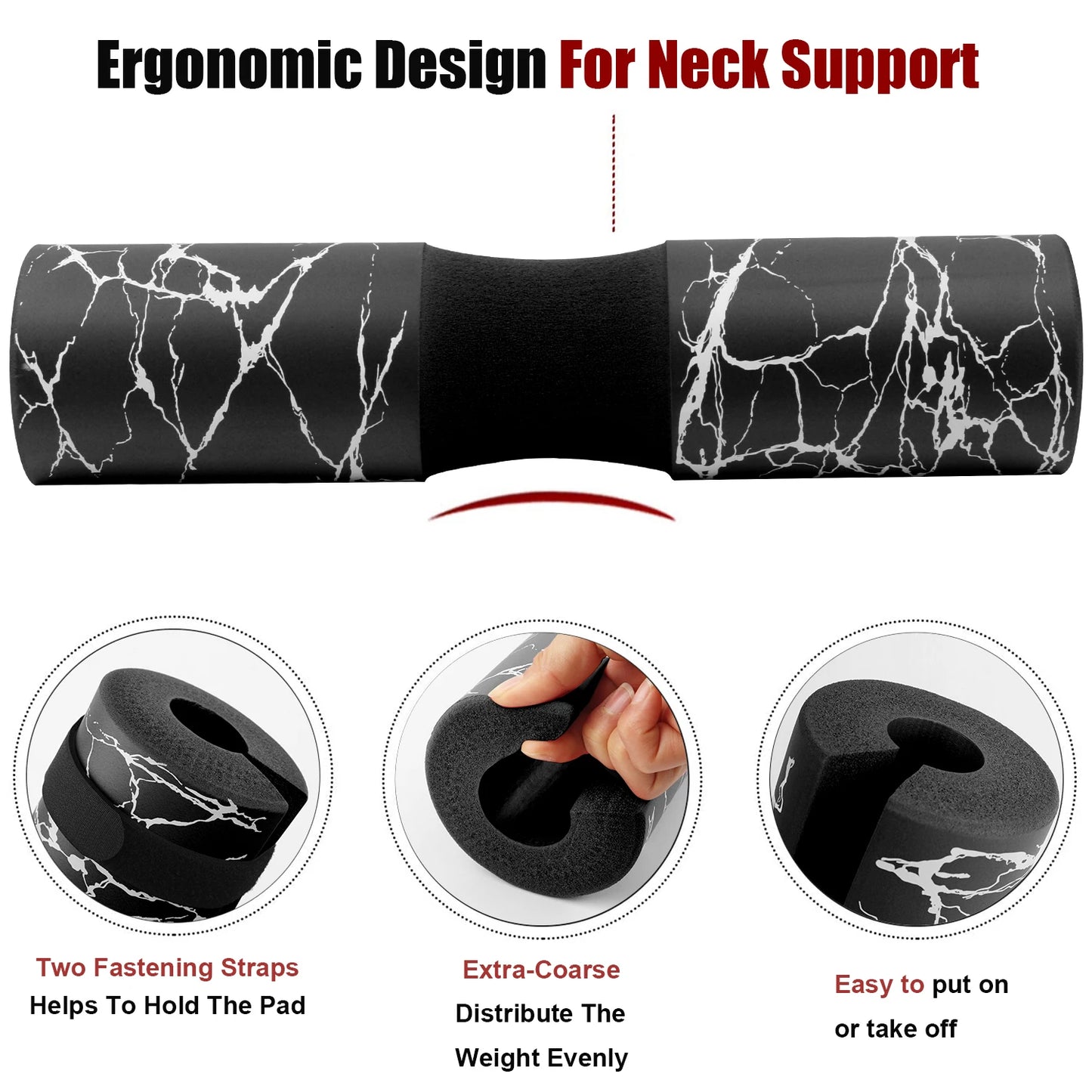 Barbell Squat Pad for Hip Thrusts, Lunges & Squats – Neck & Shoulder Support Foam Protective Pad