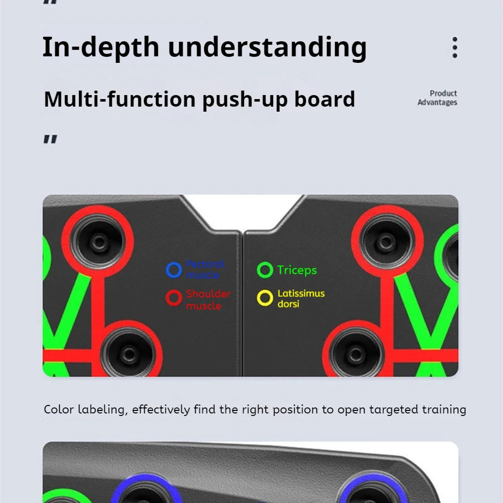 Foldable Push Up Board – Chest, Abs & Core Training | Portable Home Gym Fitness Equipment