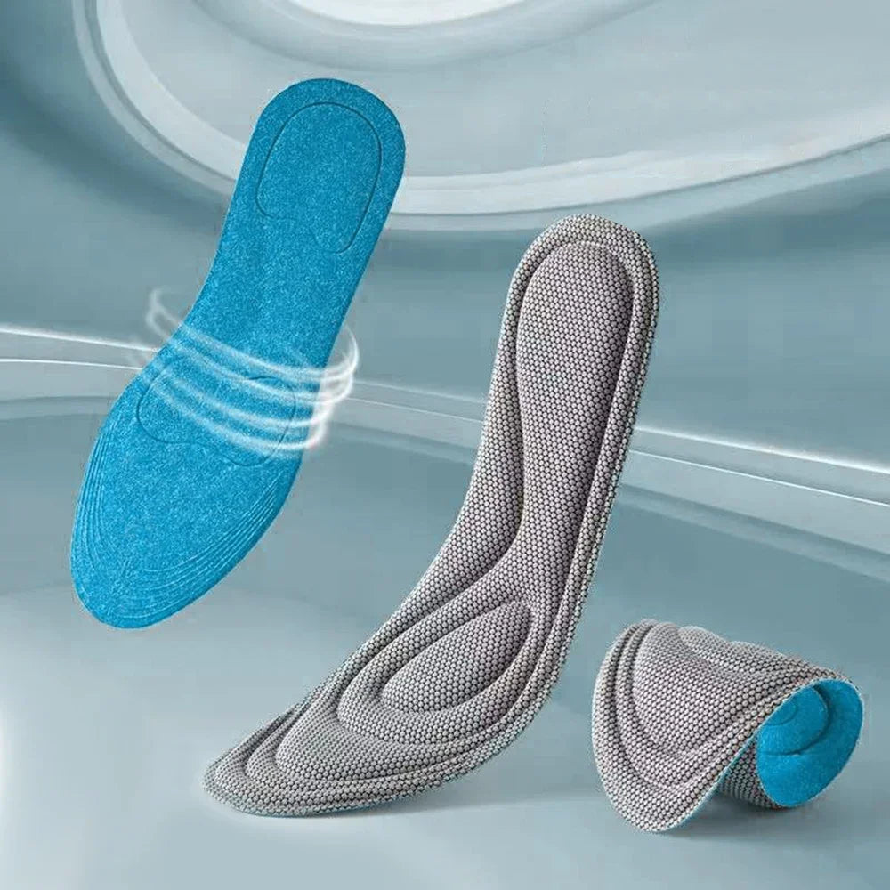 2 Pairs Memory Foam Orthopedic Insoles – Antibacterial, Sweat-Absorbing Shoe Inserts for Running & Sports