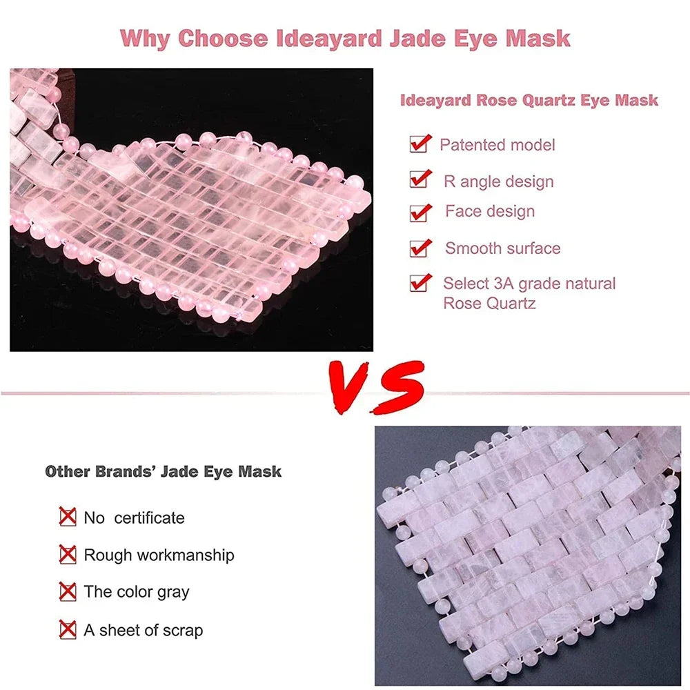 Cooling Jade Eye Mask – Natural Stone Eye Massager for Relaxation, Sleep & Puffy Eye Relief