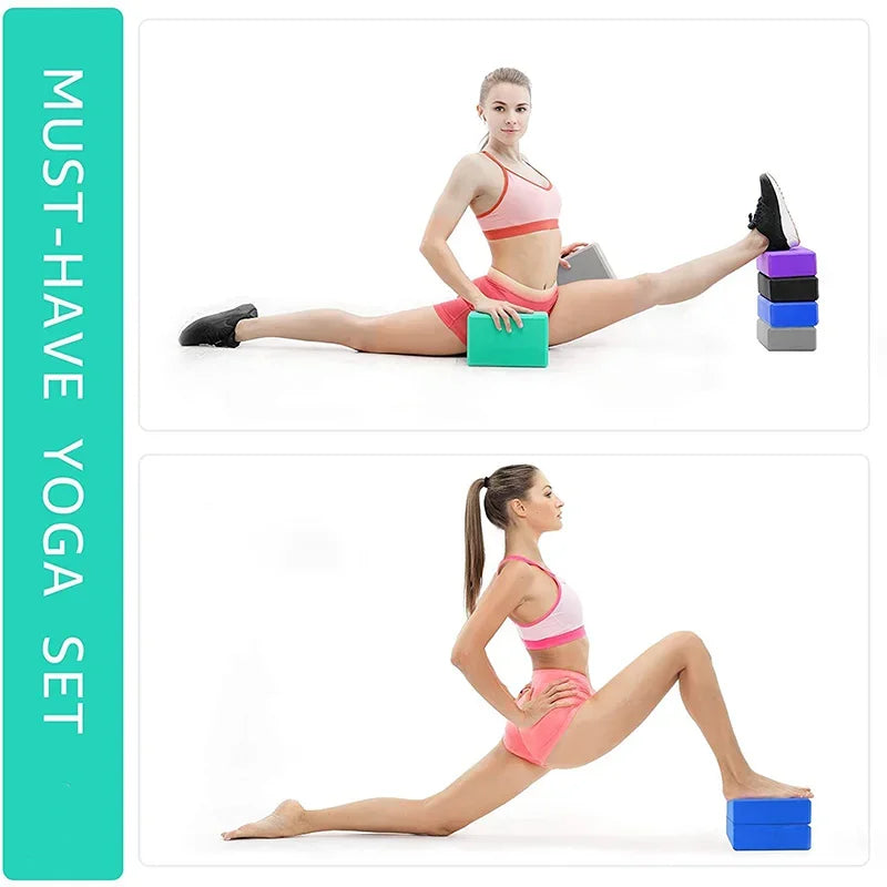 1PC EVA Yoga Block Pilates Brick – Non-Slip Foam Support for Stretching, Balance & Flexibility – Fitness Home Exercise Equipment
