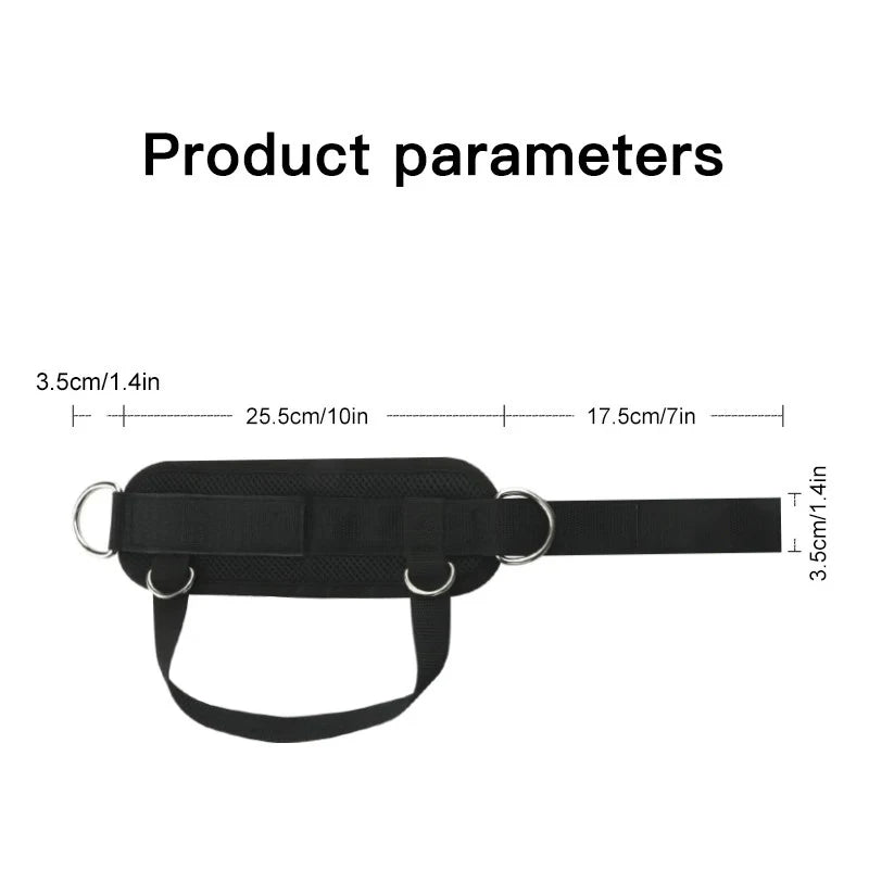 Padded Ankle Strap for Cable Machines – Double D-Ring Cuff for Gym Leg Workouts, Glute Kickbacks, Extensions