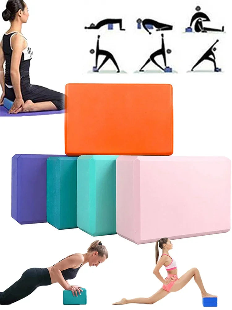 1PC EVA Yoga Block Pilates Brick – Non-Slip Foam Support for Stretching, Balance & Flexibility – Fitness Home Exercise Equipment