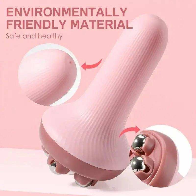 360° Steel Ball Handheld Massage Roller | Full-Body Muscle Relaxation Tool for Thigh, Shoulder & Back