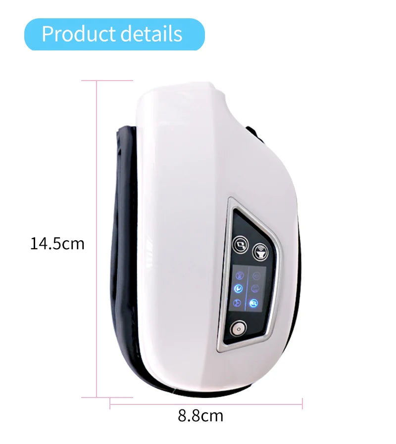 6D Smart Eye Massager – Vibration, Airbag Compression & Bluetooth Music for Fatigue Relief & Eye Relaxation