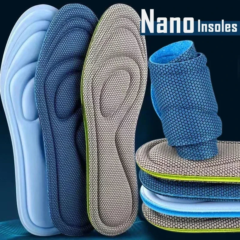 2 Pairs Memory Foam Orthopedic Insoles – Antibacterial, Sweat-Absorbing Shoe Inserts for Running & Sports