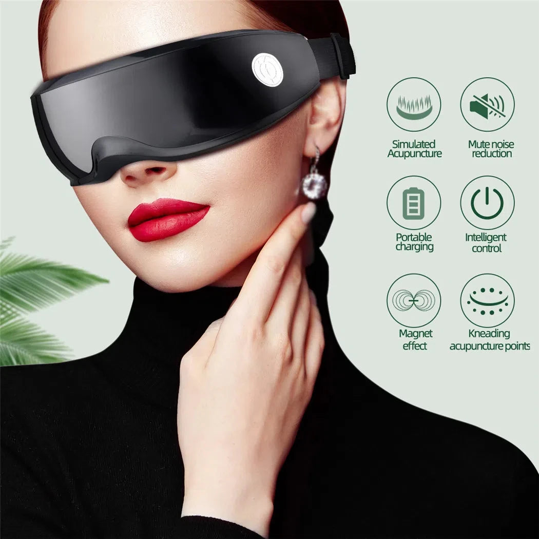 Smart Eye Massager – 9-Mode Magnetic Therapy Vibrator for Fatigue Relief, Puffiness & Eye Care