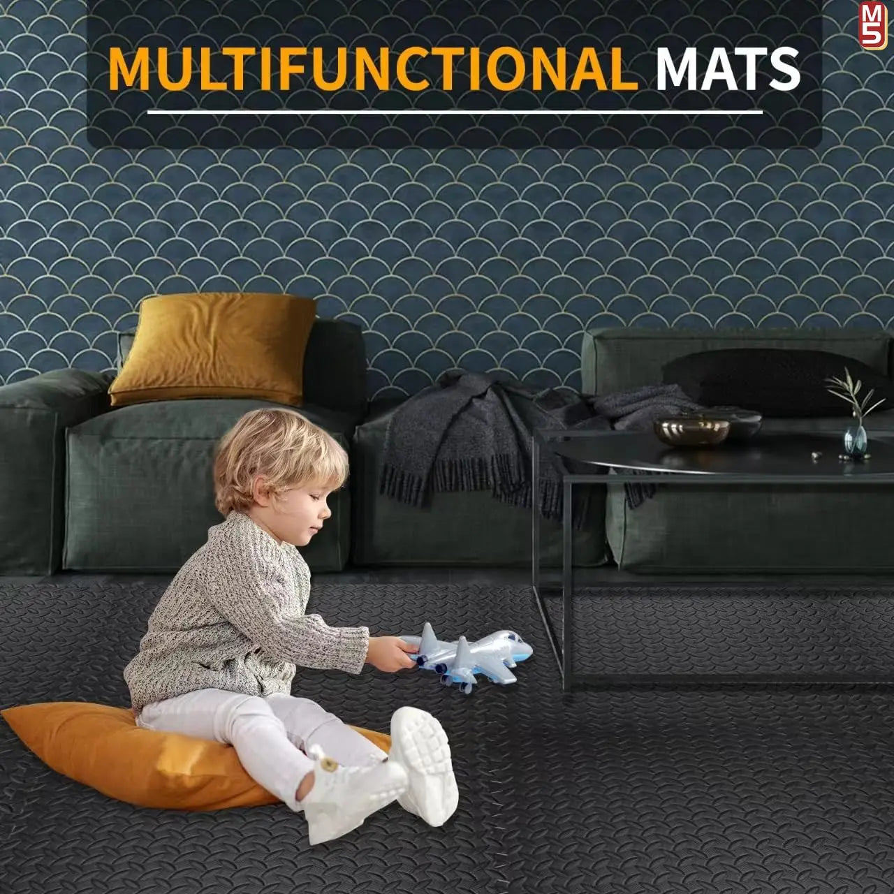 EVA Foam Massage Puzzle Mat – Interlocking Non-Slip Gym Floor Tiles for Home Workout & Acupressure Relief