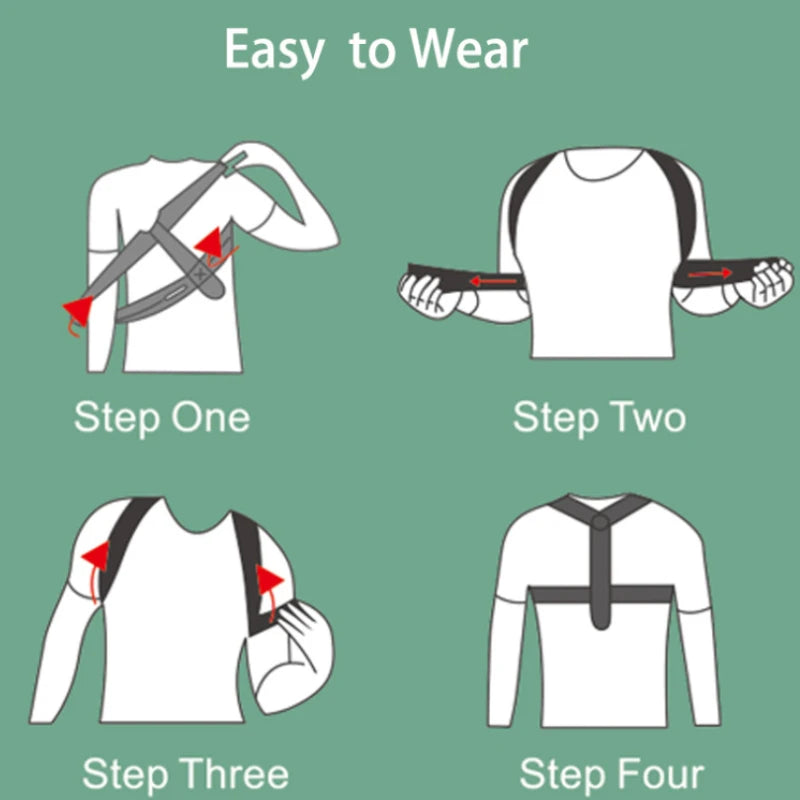 Adjustable Back & Shoulder Posture Corrector – Spine Alignment Brace for Upper Back, Neck & Clavicle Support at Home or Office