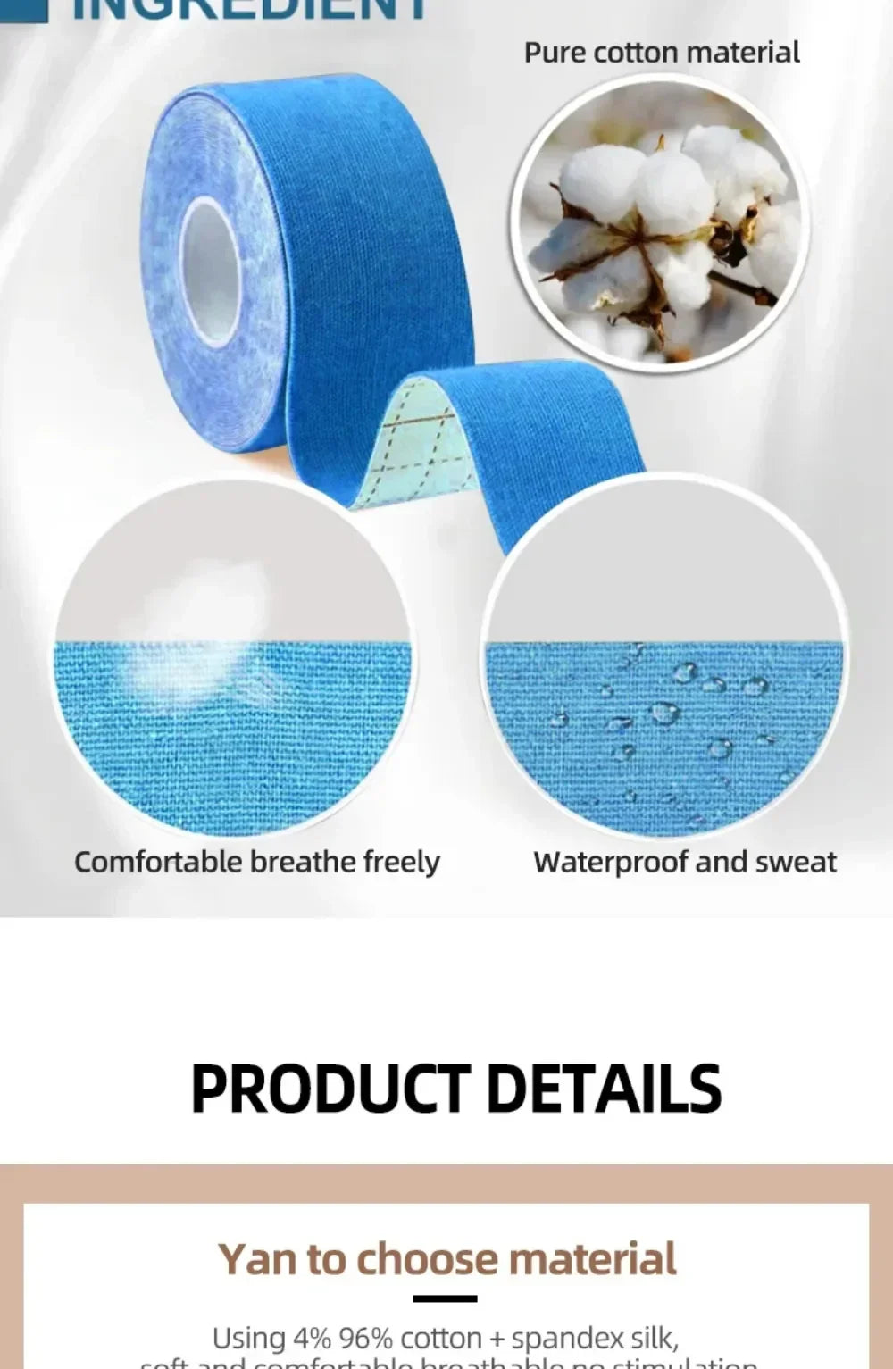 Kinesiology Face Tape 2.5CM x 5M – V-Line, Neck, Eye Lifting, Wrinkle Remover Elastic Facial Skin Care Bandage