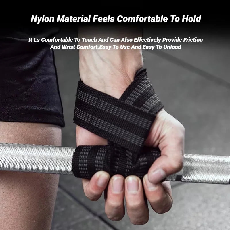 2Pcs Booster Grip Belts – Non-Slip Silicone Deadlift & Pull-Up Straps for Gym, Dumbbell, and Workout Support