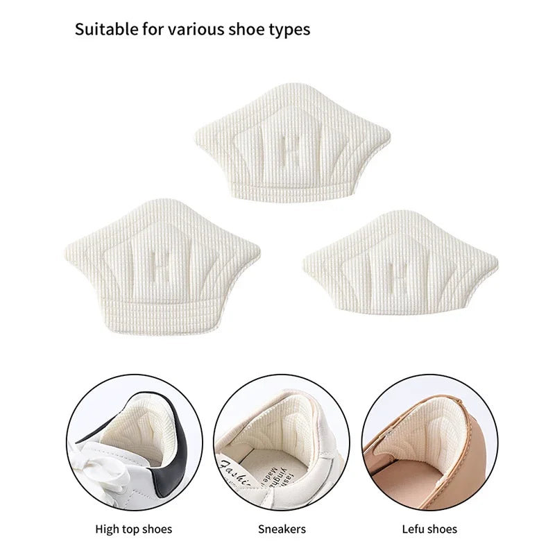 3 Pairs Heel Pads for Shoes – Anti-Wear Insole Patches, Adjustable Back Cushions for Foot Pain & Fit Support