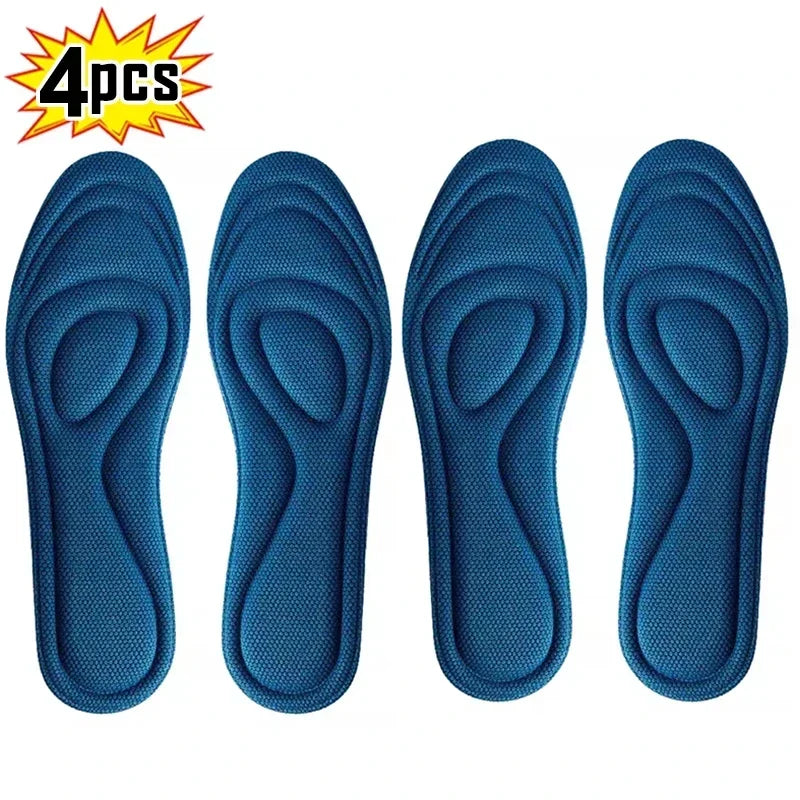 2 Pairs Memory Foam Orthopedic Insoles – Antibacterial, Sweat-Absorbing Shoe Inserts for Running & Sports