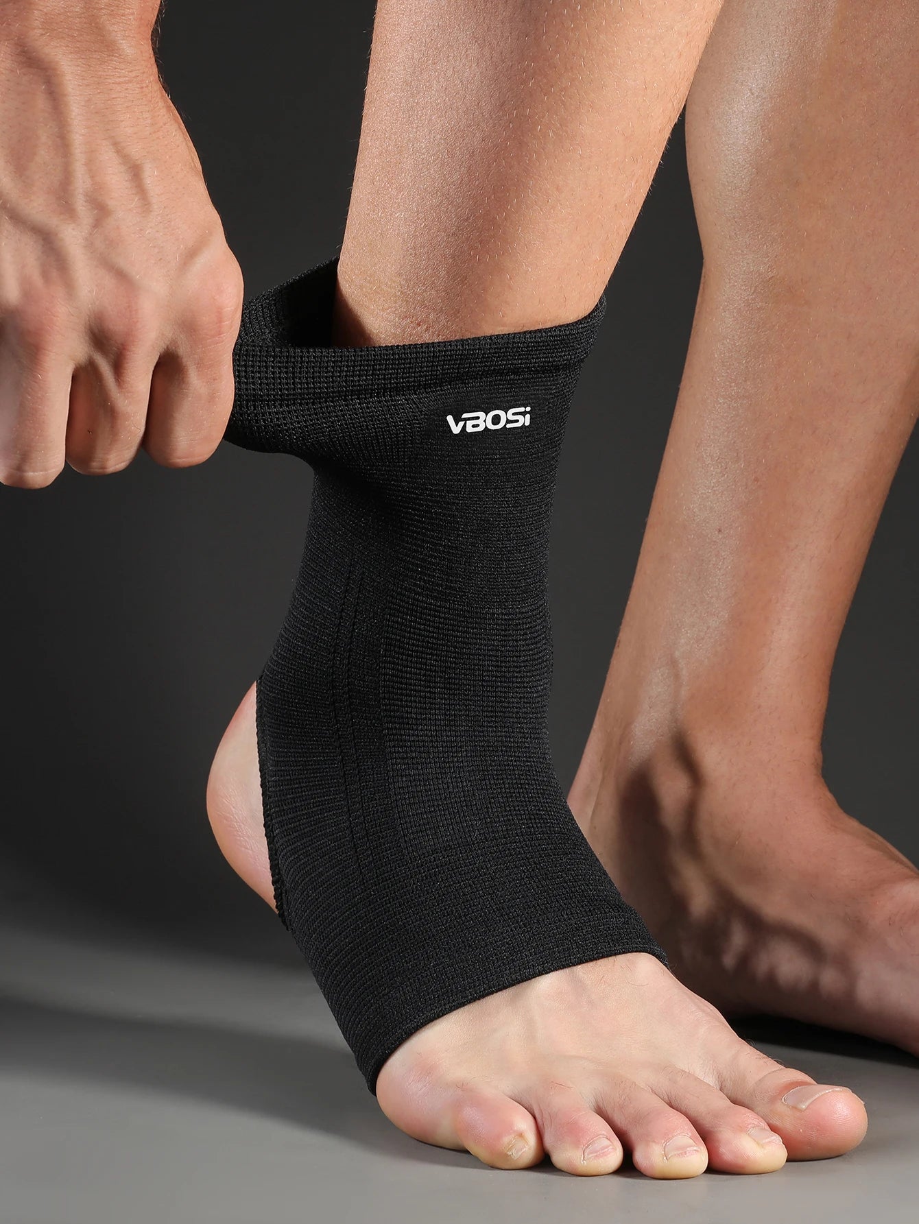 1 Pc Unisex Open Heel Ankle Support Sleeve – Elastic, Breathable Brace for Sports Injury Recovery & Joint Stability