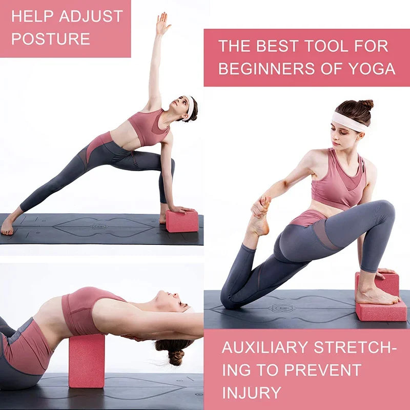 1PC EVA Yoga Block Pilates Brick – Non-Slip Foam Support for Stretching, Balance & Flexibility – Fitness Home Exercise Equipment