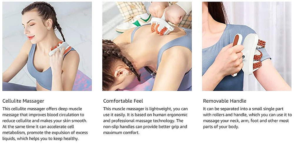 Leg Roller & Cellulite Massager – Manual Muscle Massager Roller & Multi-Function Pelvic Floor Trainer