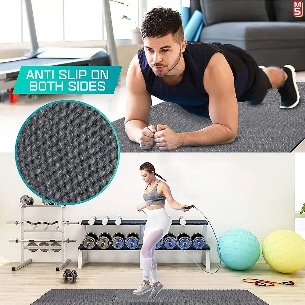 EVA Foam Massage Puzzle Mat – Interlocking Non-Slip Gym Floor Tiles for Home Workout & Acupressure Relief