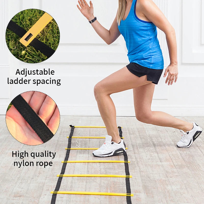 Outdoor Speed & Agility Training Kit – Football Training Set with Ladder, Discs, Umbrella, Jump Hoop & Cone Bucket