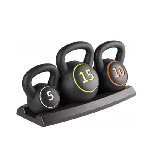 Adjustable 30 LB Cement Kettlebell Set with Stand – Home Gym Weightlifting Fitness Equipment for Strength Training