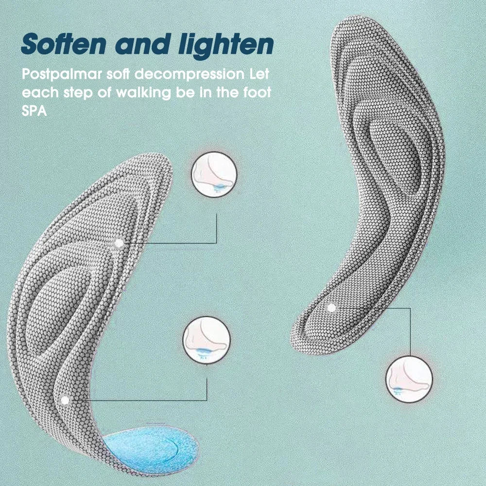2 Pairs Memory Foam Orthopedic Insoles – Antibacterial, Sweat-Absorbing Shoe Inserts for Running & Sports