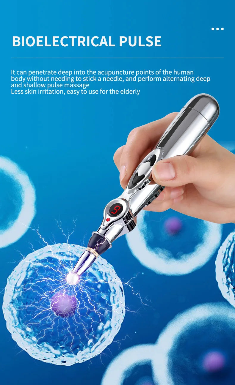 Electronic Acupuncture Pen – Meridian Energy Massage Point Stimulator for Pain Relief & Muscle Therapy