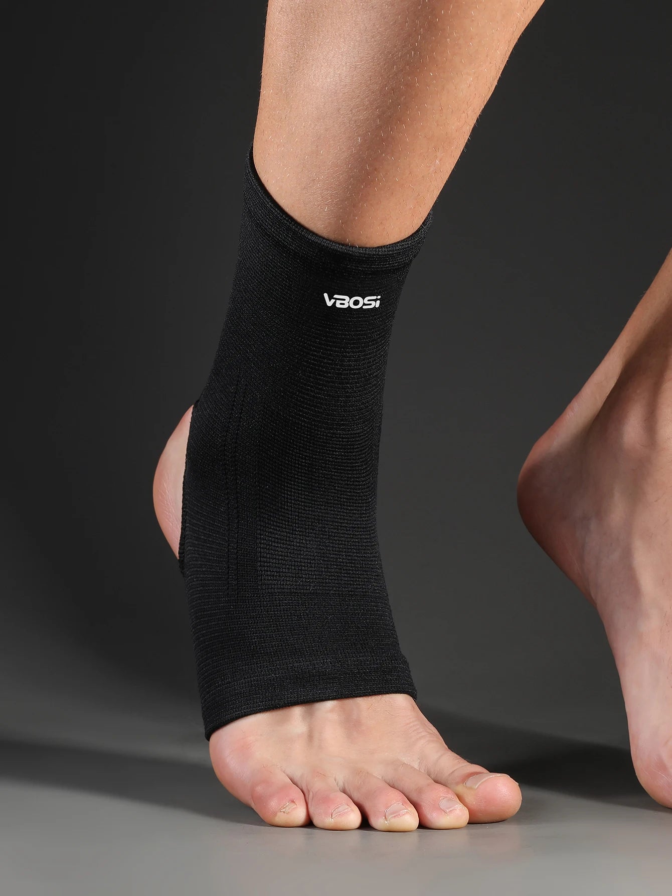 1 Pc Unisex Open Heel Ankle Support Sleeve – Elastic, Breathable Brace for Sports Injury Recovery & Joint Stability
