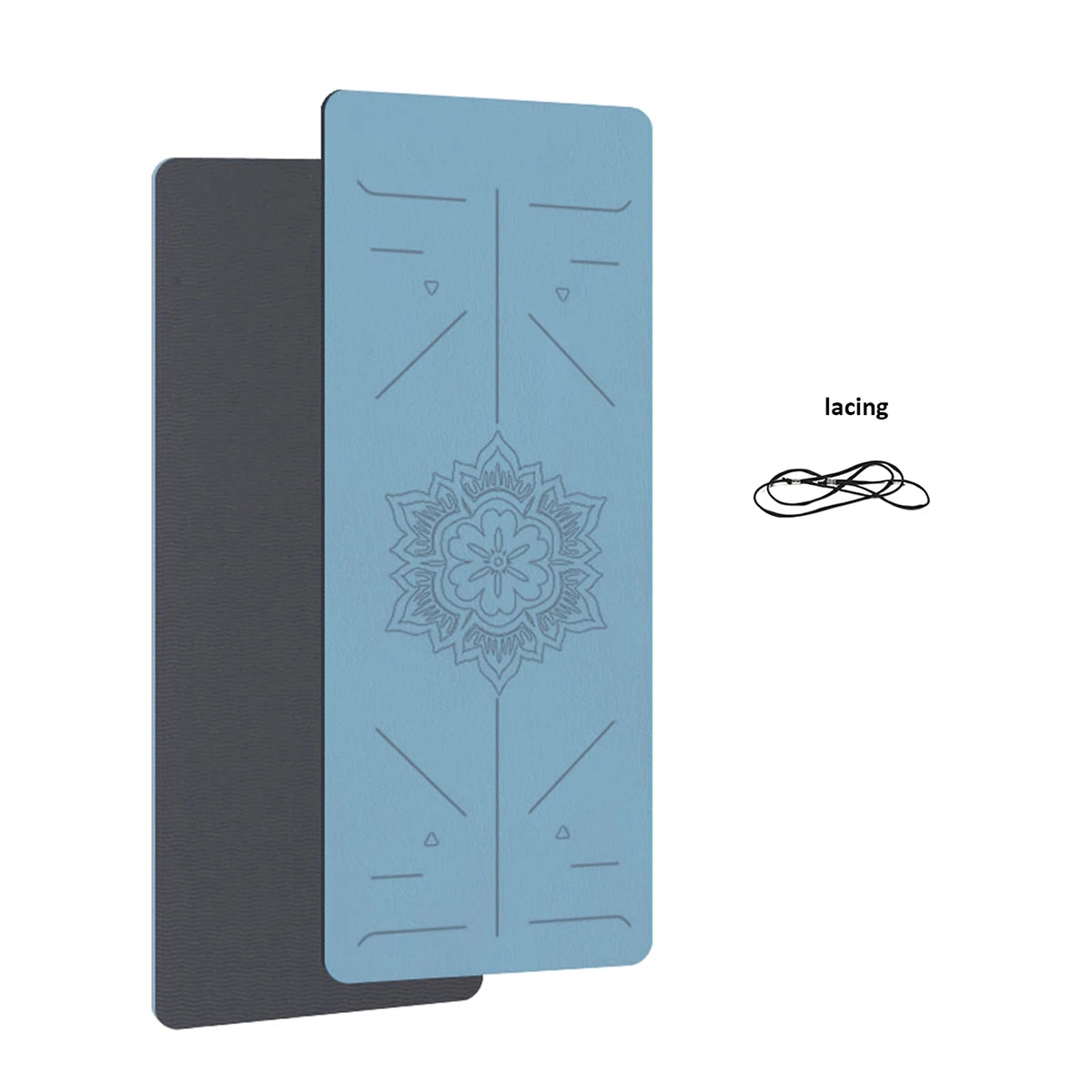 TPE Yoga Mat with Alignment Lines – Non-Slip Sports & Fitness Mat for Home Workouts, Pilates, Meditation