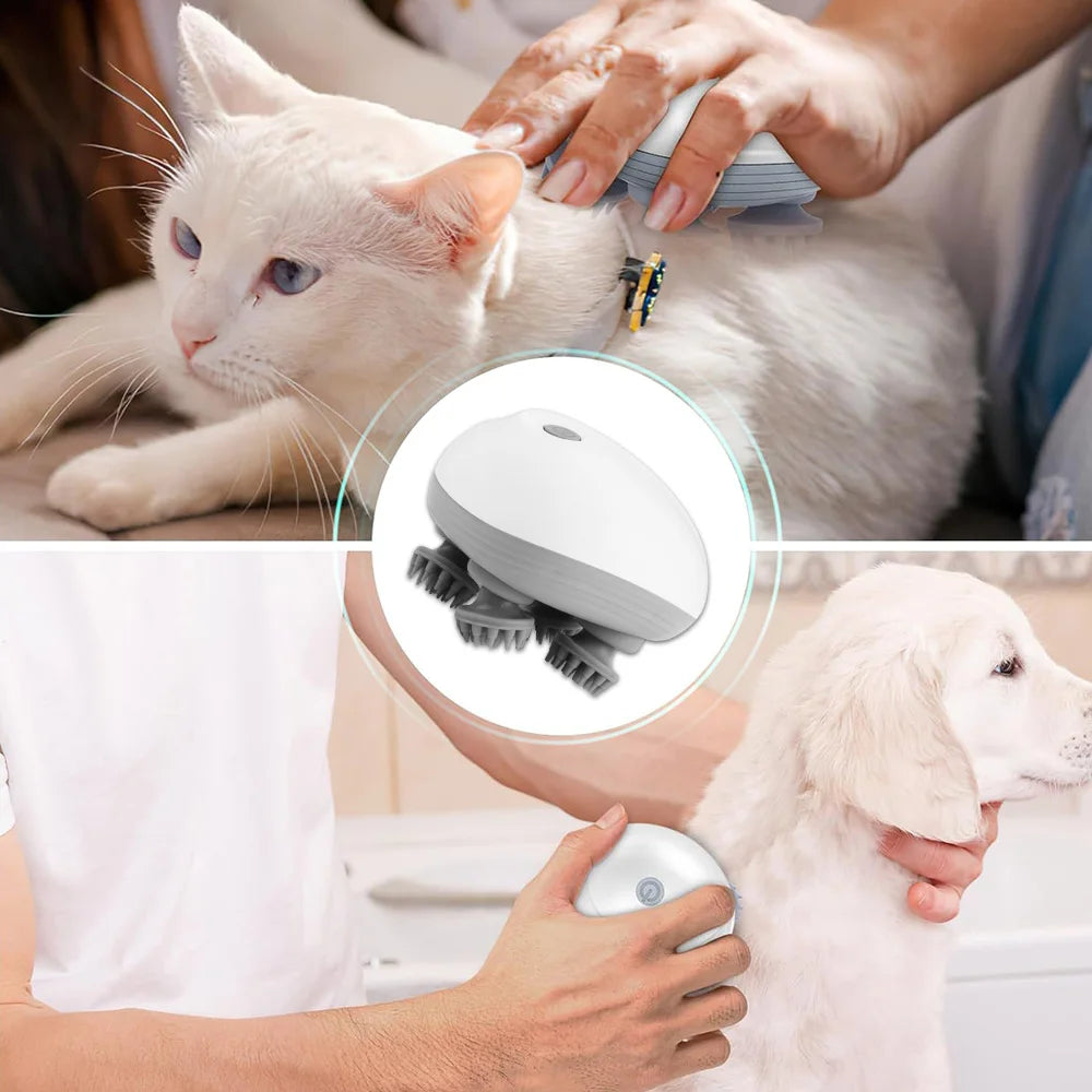 Electric Scalp Massager – 4 Kneading Heads for Hair Growth, Deep Tissue Relief & Relaxation
