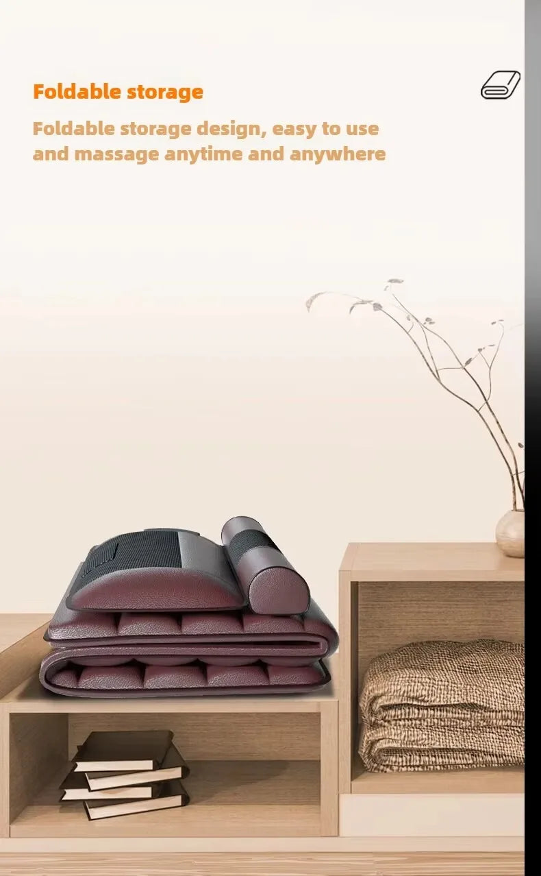 Electric Full Body Massage Mattress with Heat, Airbags, Kneading & Vibration for Full Relaxation